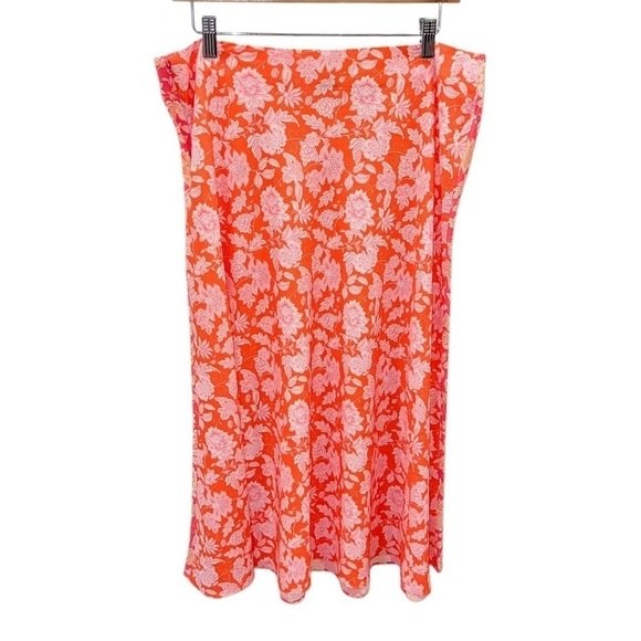 NEW French Connection Cosette Verona Midi Slip Skirt Camellia Rose - Picture 3 of 5